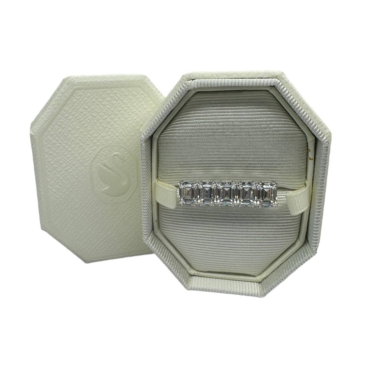 Swarovski  Millenia ring, Octagon cut, White, Rhodium plated