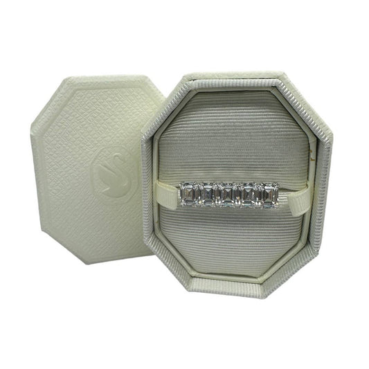 Swarovski  Millenia ring, Octagon cut, White, Rhodium plated