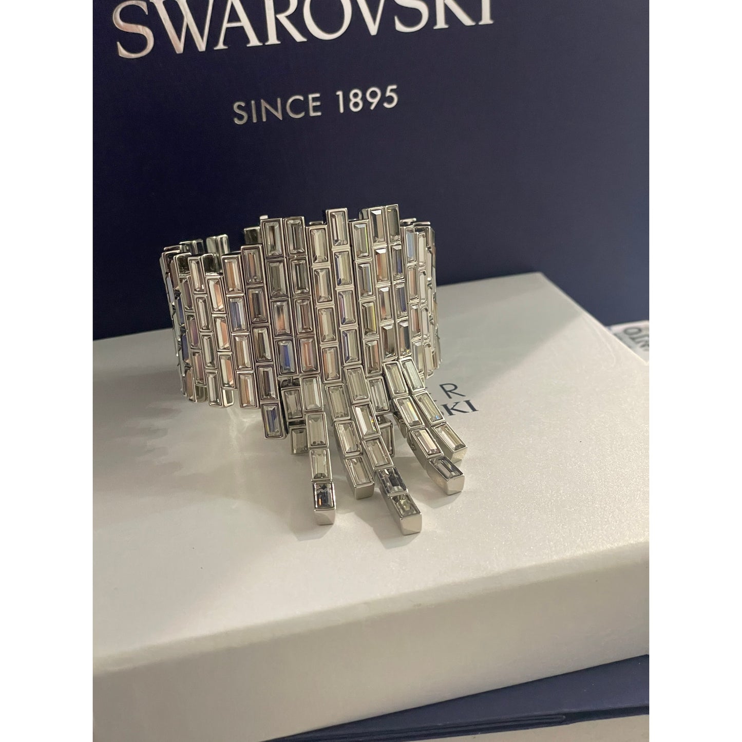 Swarovski Atelier Crystal Silver Shade Fluid Azzurro Bracelet 5483204