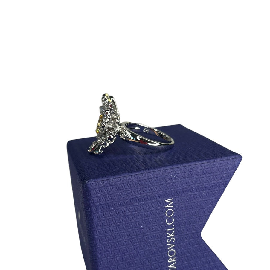 Swarovski Eternal Flower ring Flower, Yellow, Mixed metal finish Eur 58 / USA 8