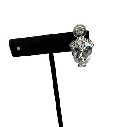 swarovski Mesmera clip earring Single, Trilliant cut, White, Rhodium plated