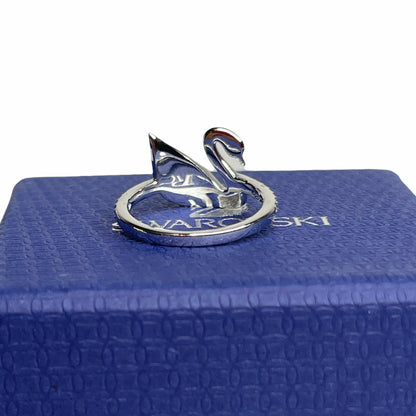 Swarovski Iconic Swan Clear Crystal Silver Rhodium Plated Ring size 52 / 6