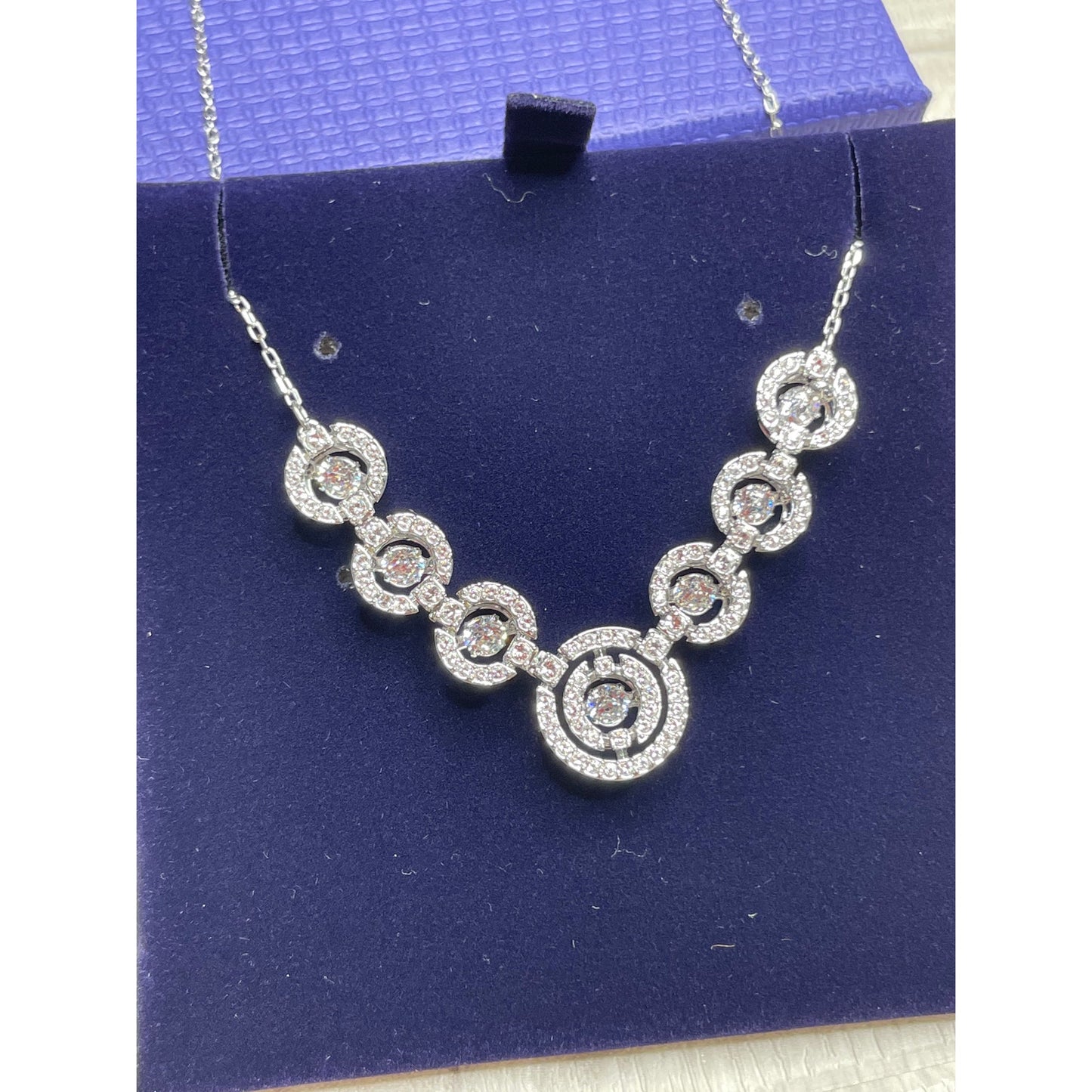 Swarovski Sparkling Dance Necklace Rhodium-plated