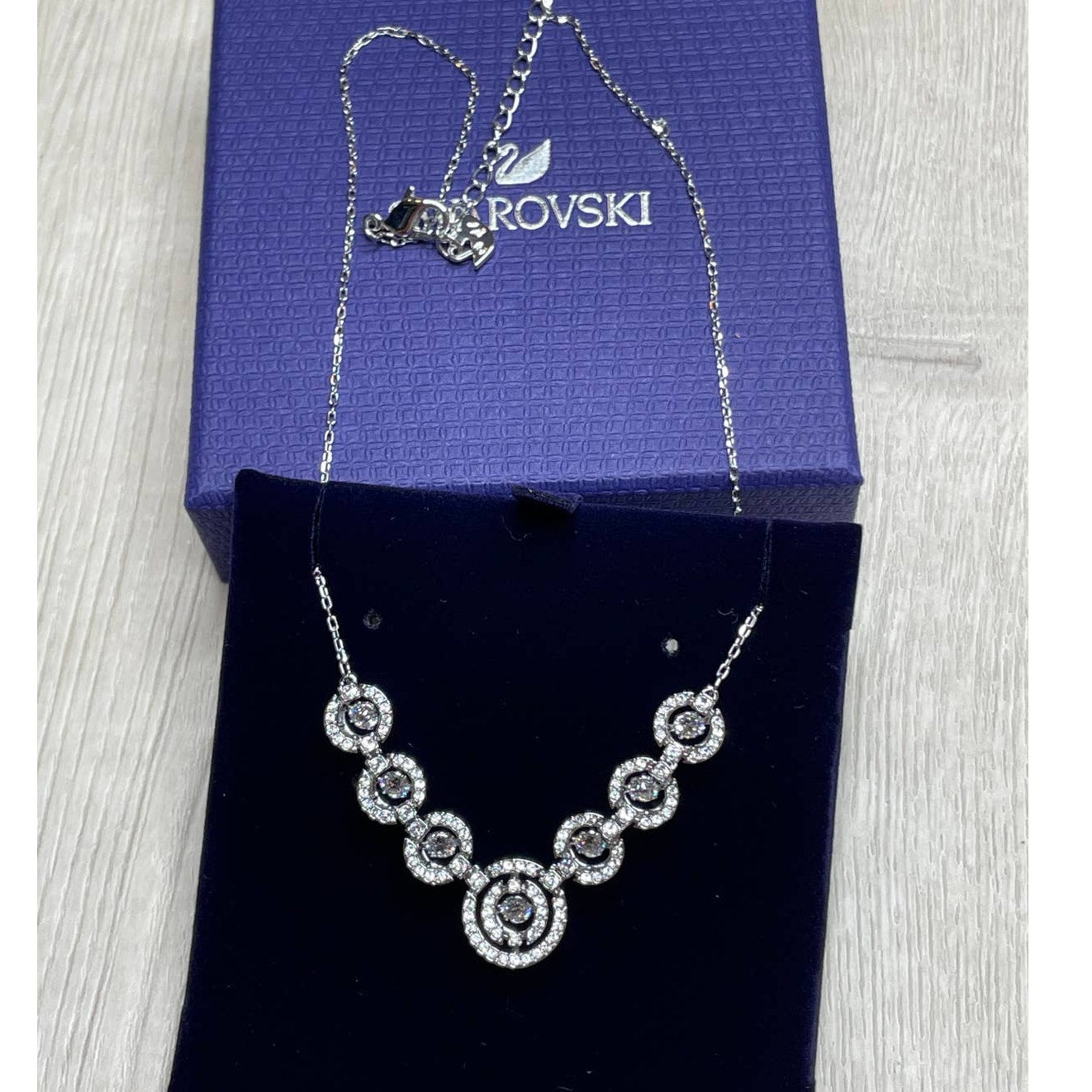Swarovski Sparkling Dance Necklace Rhodium-plated