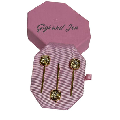 Swarovski Dulci Crystal Gold plated 3-Piece Hairpin Set