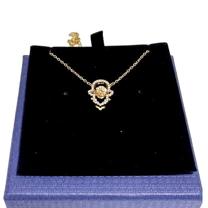 Swarovski Luckily Hamsa hand Pendant Necklace in Gold Tone Plated