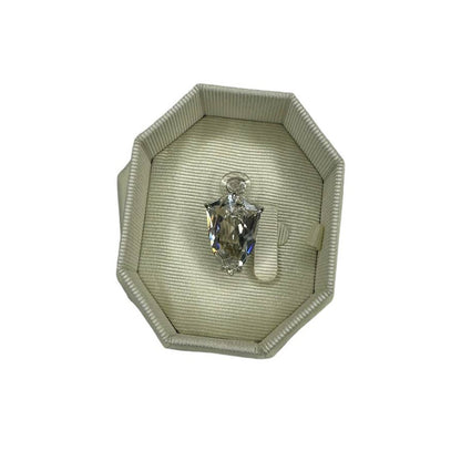 swarovski Mesmera clip earring Single, Trilliant cut, White, Rhodium plated