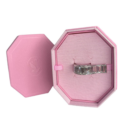 Swarovski Matrix ring Baguette cut, White, Rhodium plated EUR 50 / USA 5
