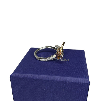 Swarovski Lifelong Bow ring Bow, White, Mixed metal finish Size Eur 52 / 6 USA