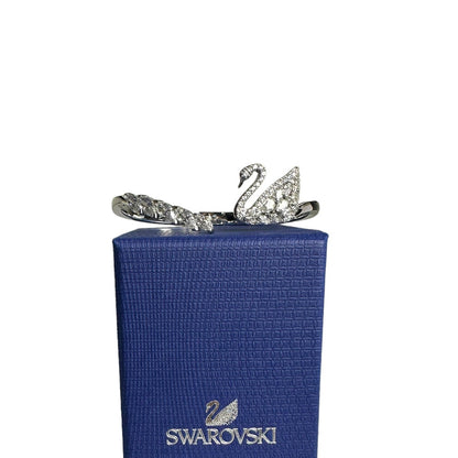 Swarovski Swan Lake Bangle Bracelet, Rhodium plated Large