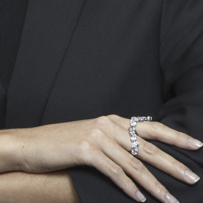 Swarovski Millenia cocktail ring Set, White, Rhodium plated 50/52 EUR - 5/6 USA