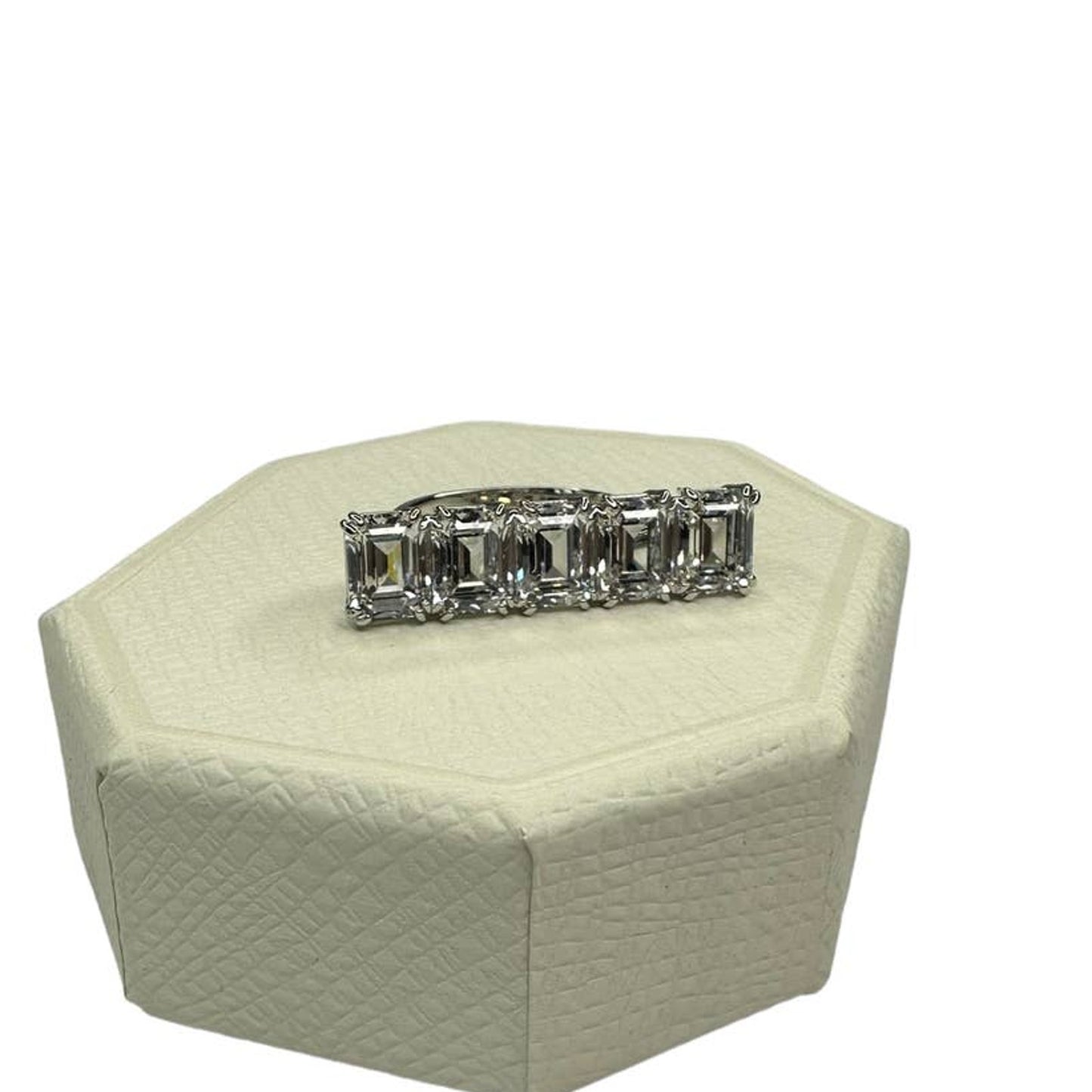 Swarovski  Millenia ring, Octagon cut, White, Rhodium plated