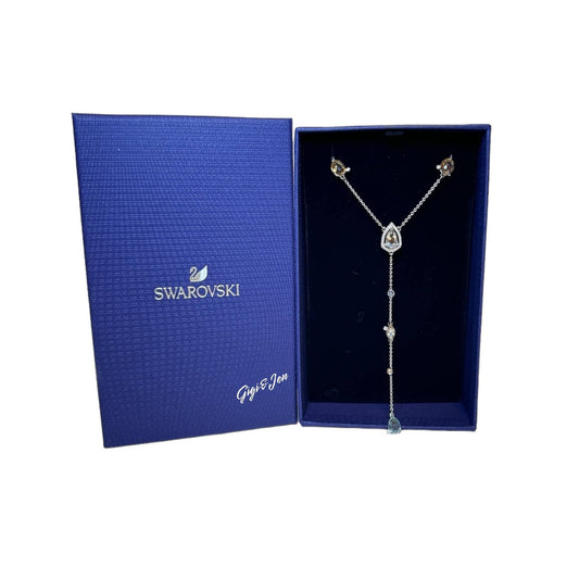 Swarovski Crystal Sunny Y Necklace, Light Multi-Colored, Rhodium Plated 5518415