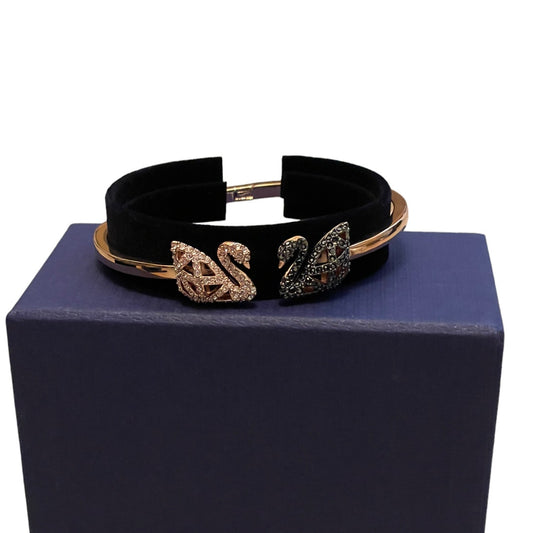 Swarovski Facet Swan Bangle Bracelet Multi Color, Size Large