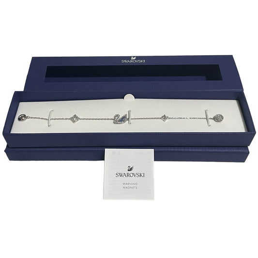Swarovski Ladies Remix Crystal Swan Magnetic Bracelet, Size Medium