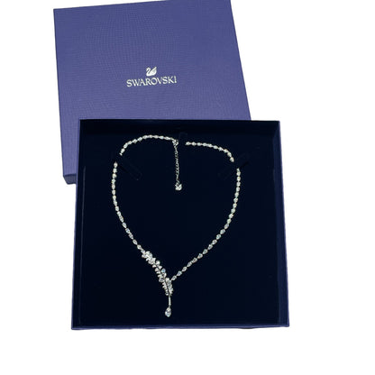 Swarovski Nice Necklace White Rhodium Plated  New