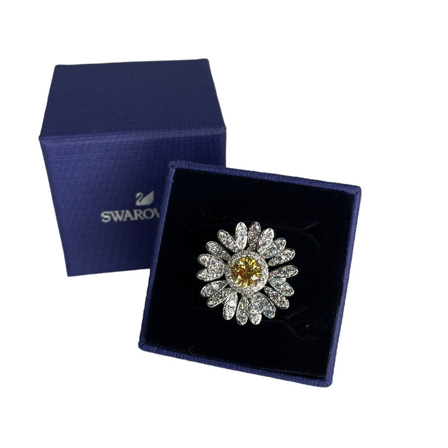Swarovski Eternal Flower ring Flower, Yellow, Mixed metal finish Eur 58 / USA 8