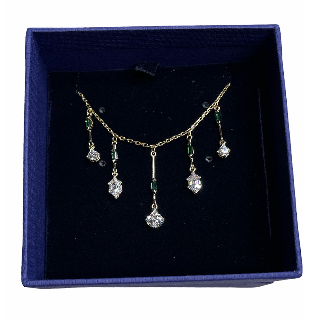 Swarovski Oz  Green Gold-Plated Necklace