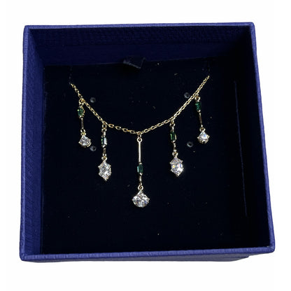 Swarovski Oz  Green Gold-Plated Necklace