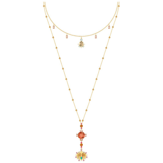 Swarovski Lucky Goddess Layered Double Necklace
