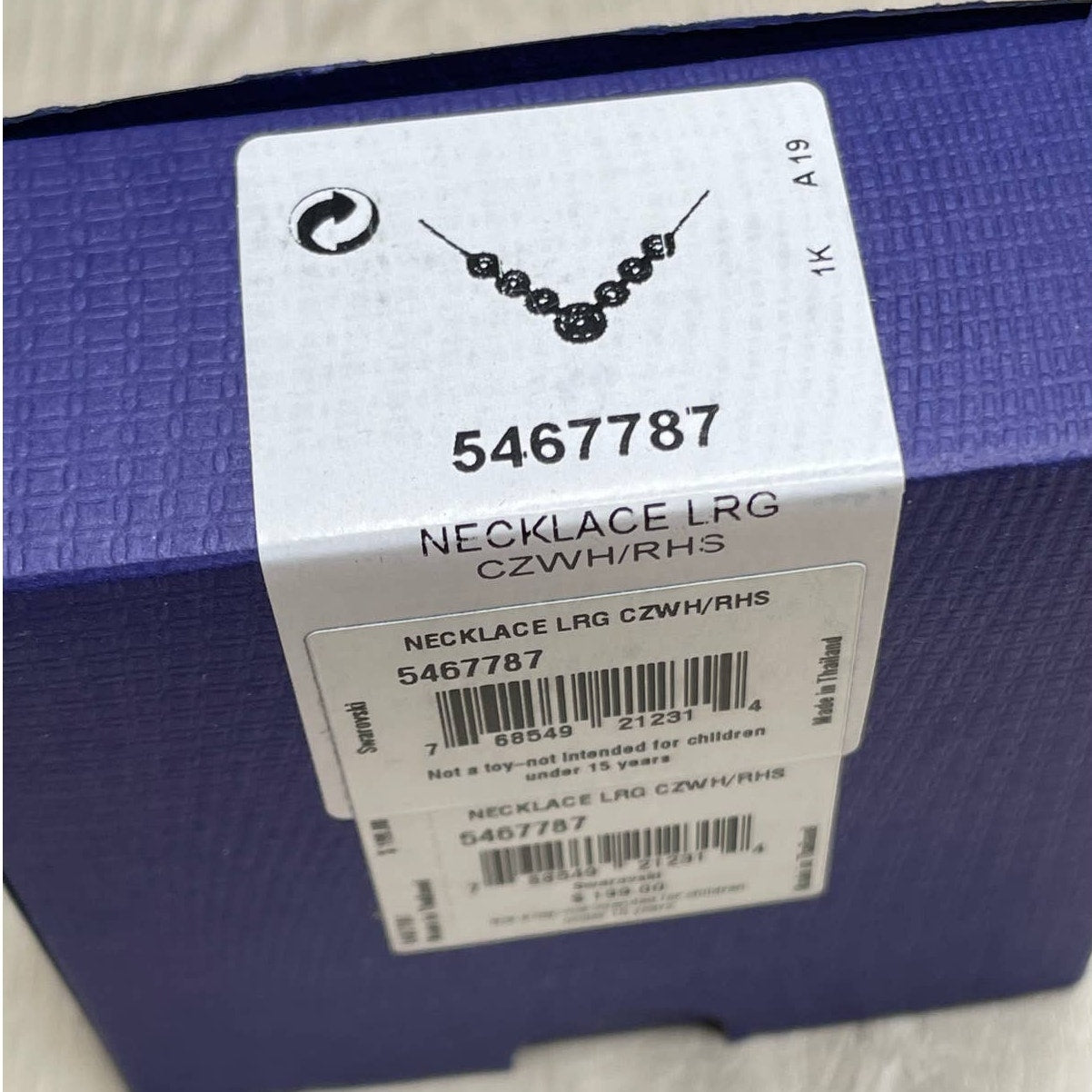 Swarovski Sparkling Dance Necklace Rhodium-plated