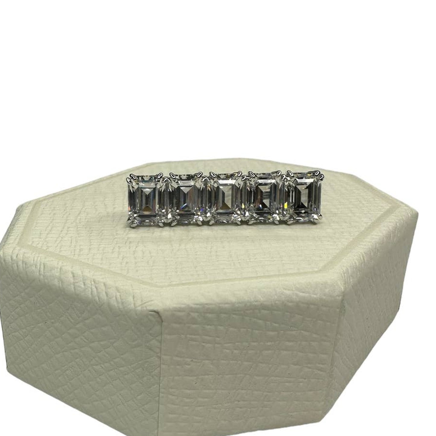 Swarovski  Millenia ring, Octagon cut, White, Rhodium plated