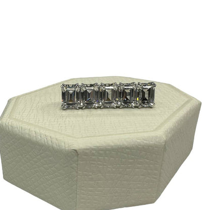 Swarovski  Millenia ring, Octagon cut, White, Rhodium plated