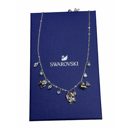 Swarovski Ocean Charm Adjustable Choker Necklace , Multi Colored ,mixed Plating