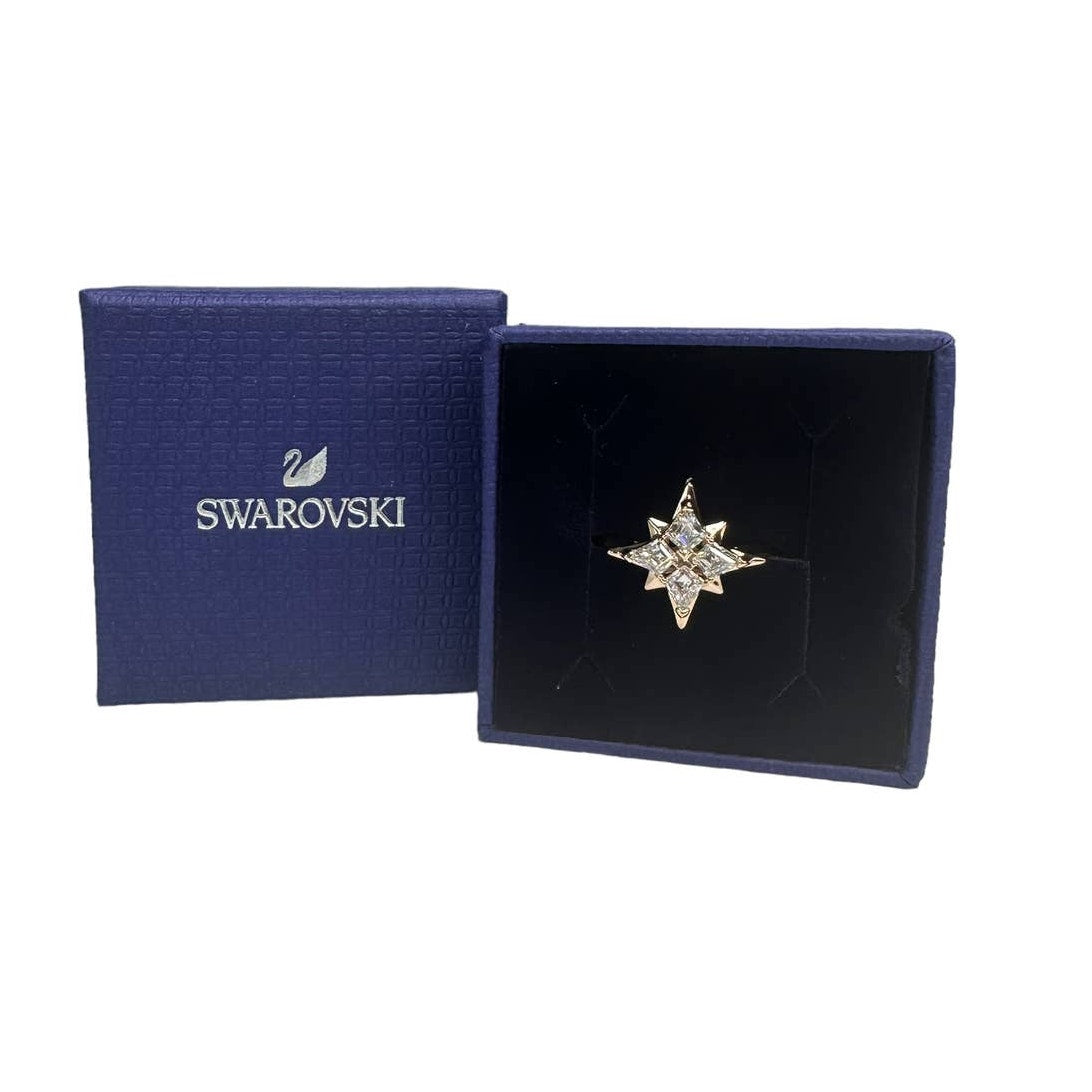Swarovski Symbolic Star Motif Ring White, Rose-gold tone plated size 6 / EUR 52