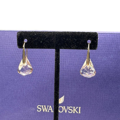 Swarovski Lunar drop earrings Pink, Rose gold-tone plated