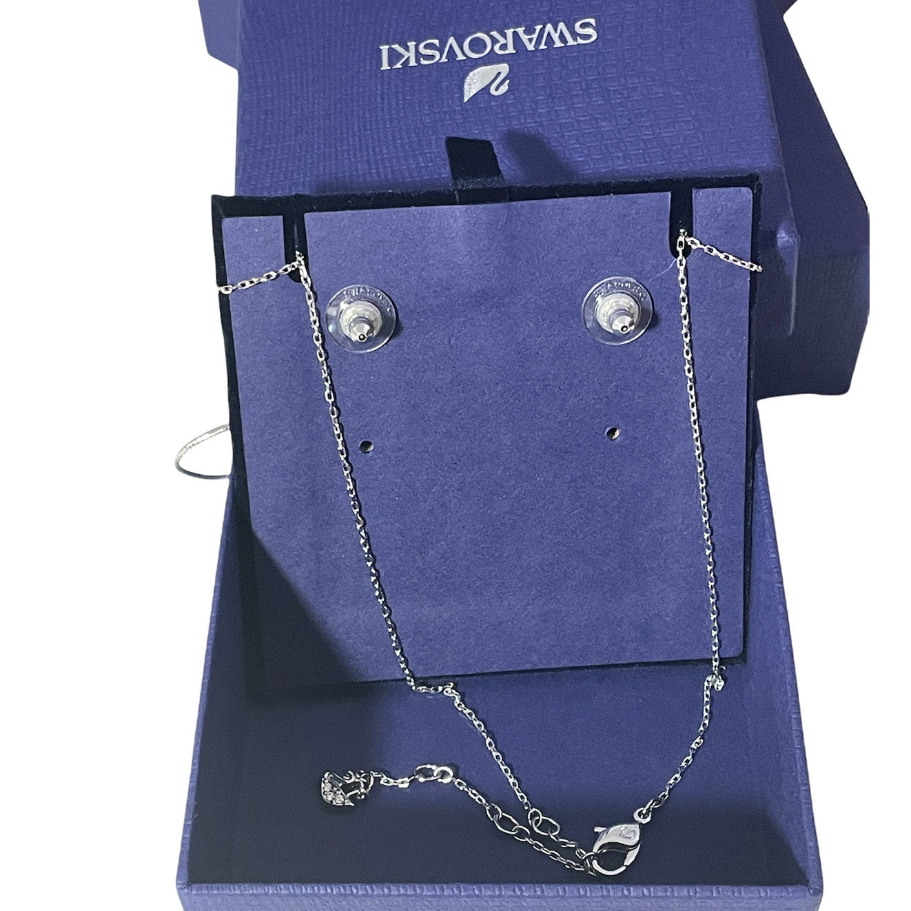 SWAROVSKI Women's Vintage Set Rhodium Plating Necklace and earrings set Jewlery set