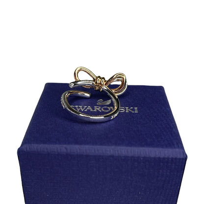 Swarovski Lifelong Bow ring Bow, White, Mixed metal finish Size Eur 52 / 6 USA