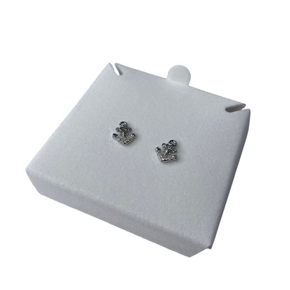 Swarovski Anchor Travel Exclusive Rhodium Plated and Crystal Stud Earrings